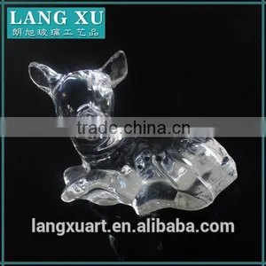 LX-D034 Handmade Pressed Animal Design Christmas Fawn Shape Glass Arts Crafts thumbnail-1