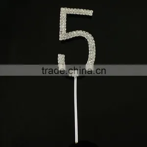 Hot Sale Shining Rhinestone Letter Wedding Cake Toppers B0295 thumbnail-1