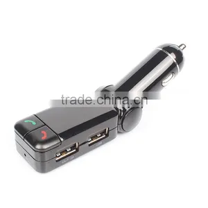 Multifunction Car Bluetooth FM Transmitter With Car Charger, Dual USB Port and USB Music Play thumbnail-2
