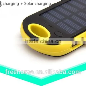 Manufacturer China,8000mAh Solar Power Bank Charger Solar Cell Phone Charger With Led Light thumbnail-5