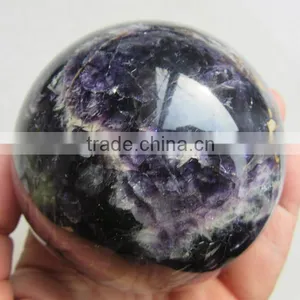 New Coming Hot Sale High Quality Gifted Fluorite Crystal Ball thumbnail-2
