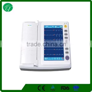 Best Price of CE Marked Digital 12 Channel 12 Leads Portable ECG Machine With Bulid-in Printer thumbnail-1