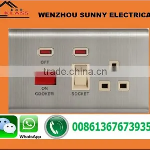 Steel Stainless 13A Universal Electrical Power Socket thumbnail-5