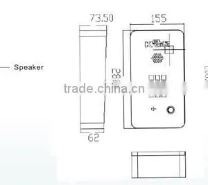 Stainless Steel KNZD-45 IP Door Phone Intercom System Elevator Telephone thumbnail-3