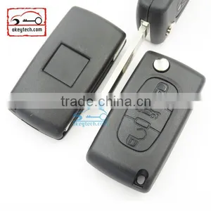 High Quatity Citroen Romote Flip Key Shell 3 Button VA2 Blank With Battery Place 0536 Citroen Key Cover thumbnail-2