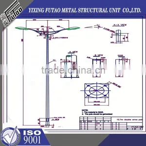 High Quality Galvanized Street Lamp Poles.lighting Poles thumbnail-1