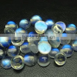 Natural Round Shape Loose Gemstone Rainbow Moonstone, 8mm Rainbow Moonstone Cabs thumbnail-4