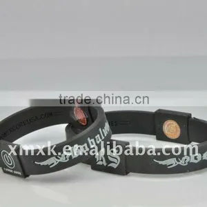 Customize Power Silicone Bracelet Balance Wristband thumbnail-1