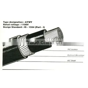 Core Aluminium Conductor PVC Insulated and Sheathed and Armoured AYFY AYW Cable thumbnail-1