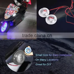 LED Flash Strobe Warning Light Car Motorcycle Emergency Lamp Round Bulb Controller 5W 2Pcs thumbnail-2