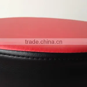 2015 Leather Red Kitchen Bar Chairs With Round Seat and Footrest thumbnail-4
