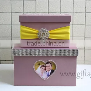 Elegant Wedding Box With Heart Shape Photo Frame Custom Made thumbnail-3