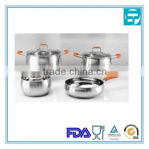 6Pcs Stainless Steel Cookware With Silicone Knob thumbnail-1