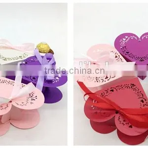 Cut Heart Shape Laser Cut Paper Favor Boxes Wedding Favor Box thumbnail-2