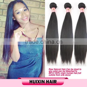 Wholesale 7a Unprocessed Peruvian Virgin Hair Sliky Straight Hair Extension Cheap Real Human Hair Extension thumbnail-1