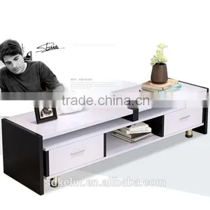 White and Black Modern tv Stand thumbnail-4
