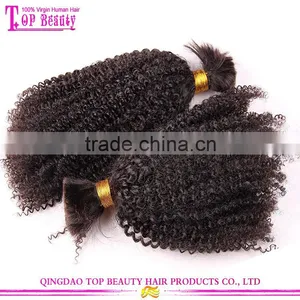 Cheap Wholesale Bulk Hair for Braiding Curly Unprocessed 100% Human Bulk Hair thumbnail-1