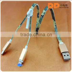 2016 Trending Products 2 in 1 Charging Sync Data Cable Stylish Zipper Usb Cable for Iphone 6 thumbnail-2