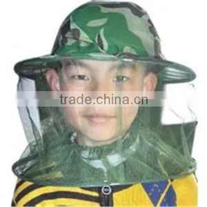 High Quality Green Color Polyester Mesh Head Mosquito Net Hat thumbnail-3
