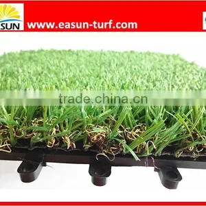 Plastic Flooring Cover Interlocking Synthetic Turf Tile thumbnail-3