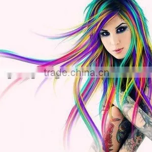 Long Straight Colorful Hair Extension LSC thumbnail-1