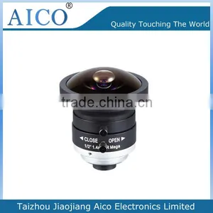 China Manufacturer Manual Iris F1.4 1.4mm 190 Degree c Mount Lens Fisheye thumbnail-1