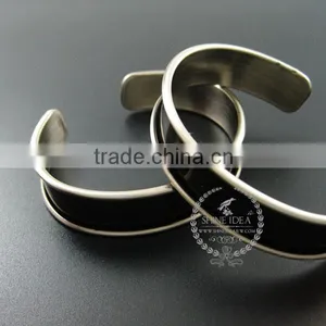 11mm Width Bezel,60mm Diameter Gun Black Vintage Style Bangle Adjustable Bracelet DIY Supplies,findings 1900107 thumbnail-3