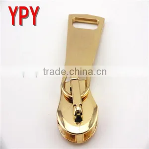 Auto Lock Dull Gold15 Metal Zipper Pull / Slider thumbnail-2
