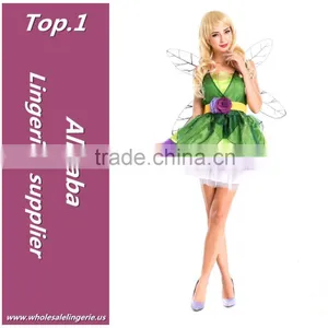 2015 Newest Women Puffy Woodland Fairy Halloween Fancy Dress Costume With Wings thumbnail-1