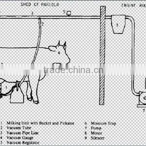 Pipeline Type Milking Machine With Two Buckets thumbnail-1