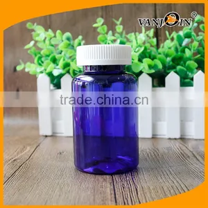 50ml Clear Blue Plastic Pill Bottle With Locking Lid thumbnail-5