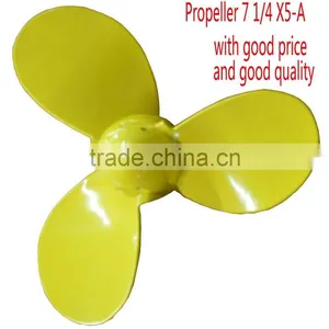 Aluminum Plastic Propeller 7 1/4 X5-A for 2.0-5hp Outboard Motor/boat Plastic Propeller/plastic Fan Propeller thumbnail-1