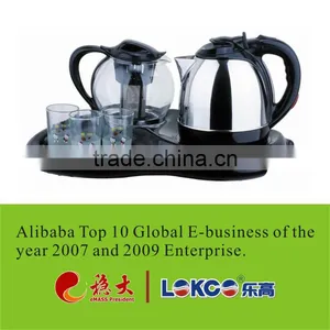 1.8L Electrical Appliance Double Tea Pot Kettle Set With Heating Base thumbnail-1