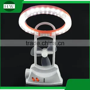 3 in 1 Electirc 1+24 LED Fan Light Rechargeable Electric Fan With Flashlight Desk Lamp USB Fan for Emergency thumbnail-5