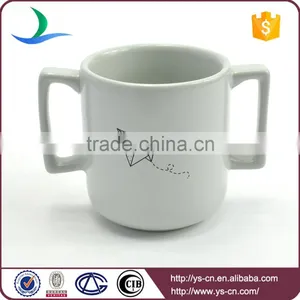 New Product Air Plane Design Ceramic Two-handled Cup thumbnail-1