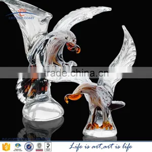 Hand Blown Murano Glass Ornaments Hawk Figurine Animal thumbnail-1