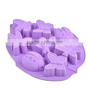 Animal Cake Soap Silicone Mold Baking Pan(Lady Bugs,Butterflies,Bees and Dragonflies) thumbnail-1