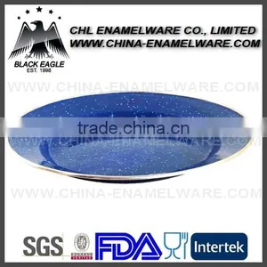 Customized Blue Enamel Plate With Rolled Rim thumbnail-6