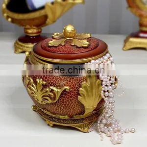 Luxury European Jeweled Resin Elephant Indian Trinket Box thumbnail-1