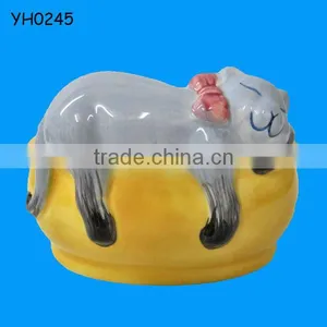 2014 Handmade Cat Design Ceramic Garden Indoor Flower Pot thumbnail-1