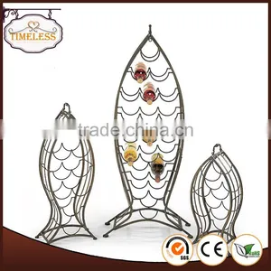 Fish Design Metal Wine Bottle Display Rack thumbnail-1