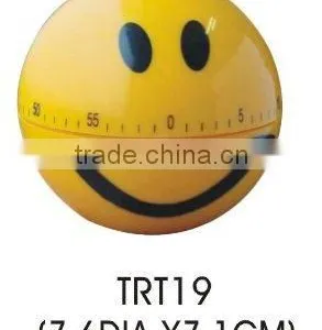 Smile Face Round Shape Plastic Kitchen Mechanical Timer thumbnail-1