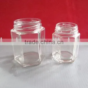 Hexagon-shaped Glass Jar for Jam thumbnail-1