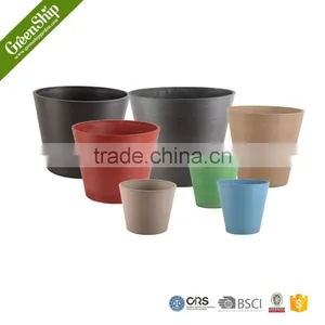 Green Plastic Wood Stone UV Protective Large Garden Decorative Plain Surface Planters thumbnail-1