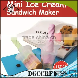Plastic Mini Ice Cream Sandwich Maker,Home Portable Ice Cream Sandwich Maker and Cutter for Kids thumbnail-1