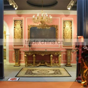 Fancy Gold Leaf Polyresin Wall Mirror on Sale thumbnail-4