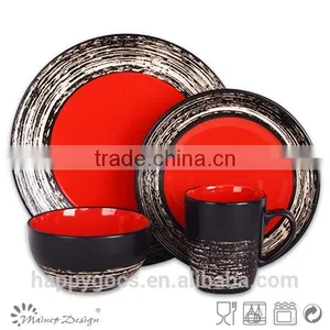 18pcs Antique Glazed Dinner Set Ceramic thumbnail-5