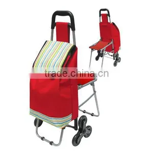 Folding Shopping Cart With Seat thumbnail-1
