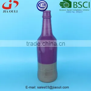 BSCI Audit Factory Unique Design Home Decor Wine Bottle Shape Ceramic Vase, Tall Decorative Vase thumbnail-1