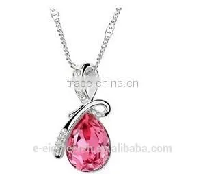2016 Cheap Women's Rhinestone Chain Crystal Pendent Necklace Waterdrop Jewelry Xmas Christmas Gift for Decoration thumbnail-4